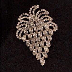 Vintage Rhinestone Strawberry Statement   Brooch